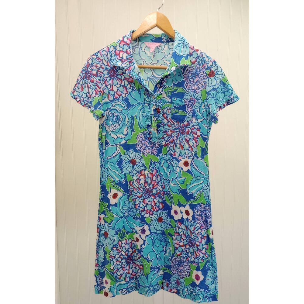 Lilly Pulitzer floral and ruffle tennis type dress size small